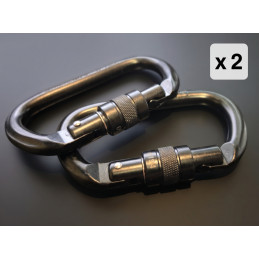 Pack of 2 black screw-gate...